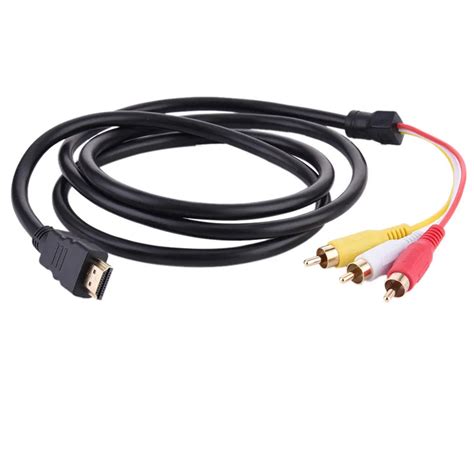 1.5m Full HD 1080P HDMI Male to 3RCA Audio Video AV Component Adapter ...