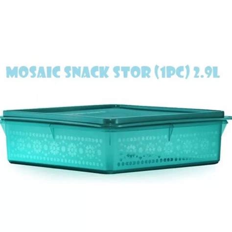 Tupperware Green Mosaic Snack Store L Shopee Malaysia