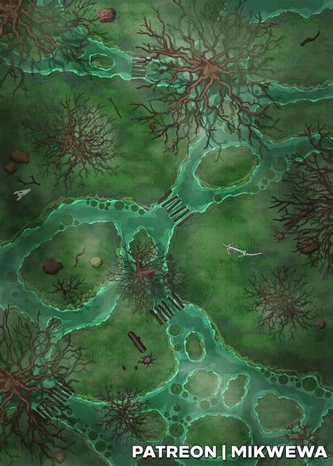 Map Pack Swamp 25x35 MikWewa Maps On Patreon Fantasy World Map