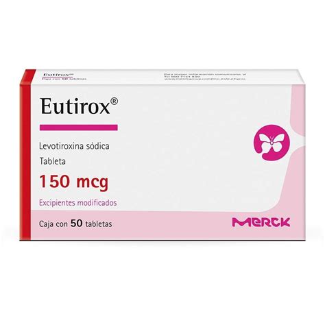 Eutirox Levotiroxina 150 Mcg 50 Tabletas Walmart