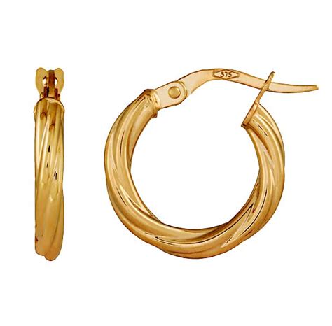 9ct Yellow Gold Twist Hoop Earrings Knights The Jewellers Online Jewellery Store