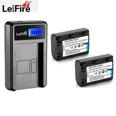 Leifire Pcs Np Fh Lithium Ion Batteries With Lcd Display Usb