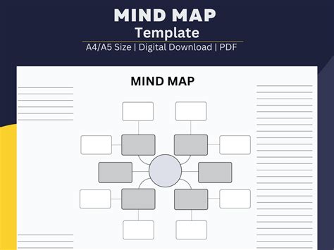 Mind Maps Digital Templates Mind Map Canva Template Mins Map - Etsy