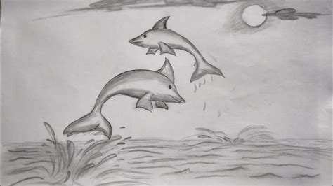 How To Draw A Dolphin How To Draw A Dolphin Jumping Out Of The Water