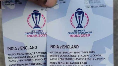 IND vs ENG Tickets Online: How to book tickets for India vs England World Cup 2023; Check full ...