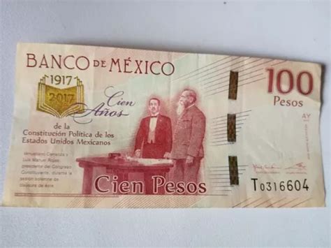 Billete De 100 Pesos Conmemorativo Centenario Envío gratis