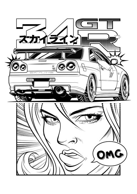 Nissan Skyline Coloring Pages