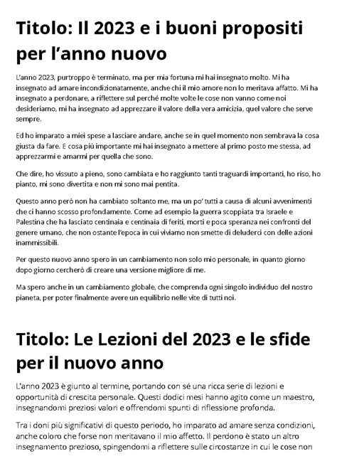 Esercizi Di Inglese Titolo Il 2023 E I Buoni Propositi Per Lanno