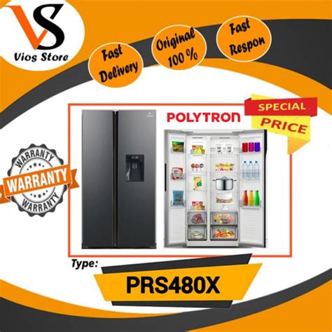 Jual Polytron Prs X Kulkas Side By Side Inverter Dispenser Prs