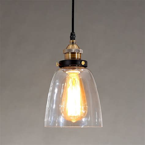 Modern Vintage Industrial Retro Loft Glass Ceiling Lamp Shade Pendant Light Walmart Canada