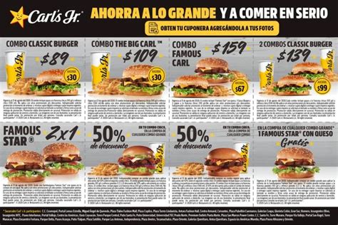 Cuponera Carl´s Jr ® T H 2020 Carl S Jr ® México Puestos De Comida Comida Recetas De