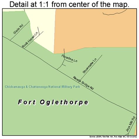Fort Oglethorpe Georgia Street Map 1330956