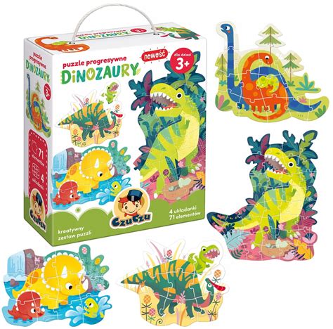 PUZZLE CZUCZU PROGRESYWNE DINOZAURY SuperPuzzle