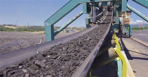 Thermal Power Plant Coal Stacking Loading Process Stock Video