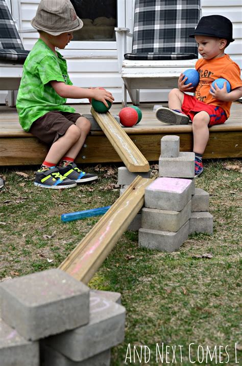 DIY Ball Run for Kids: Building with Loose Parts in the Backyard | And ...