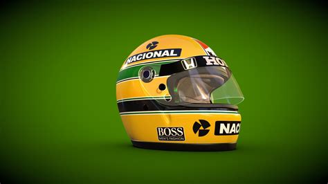 Ayrton Senna Monaco Helmet - Buy Royalty Free 3D model by Eccemania ...