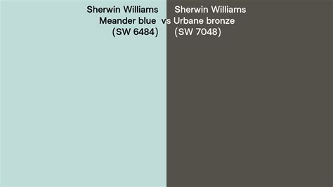 Sherwin Williams Meander Blue Vs Urbane Bronze Side By Side Comparison