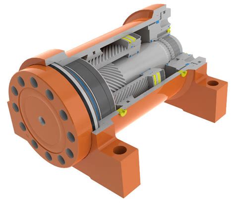 Rotary Actuator L Series Helac Hydraulic Rack And Pinion