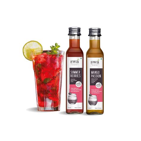 Swa Artisanal Syrups Fruity Lemonade Mocktail Combo Natural