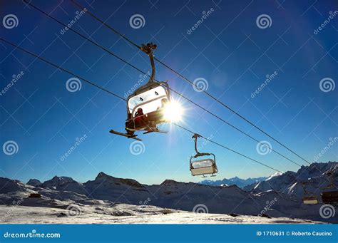 Ski Chairlift Stock Image Image Of Chairlift Winter 1710631