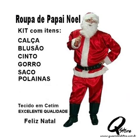 Fantasia Papai Noel Completa Luxo Unidade QUEENSLAND STORE