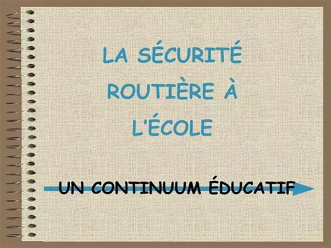 Ppt La S Curit Routi Re L Cole Powerpoint Presentation Free