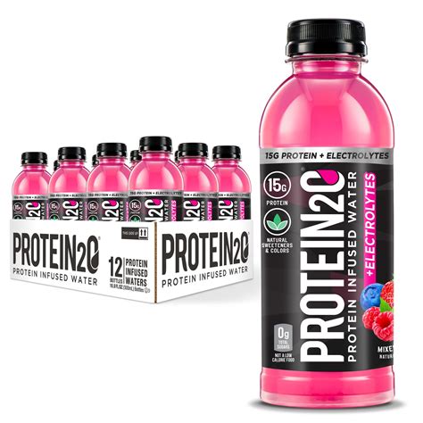 Protein2o Electrolytes 15g Whey Protein Infused Water Mixed Berry 169 Fl Oz Bottle Pack Of