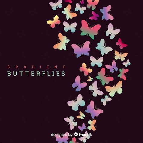 Premium Vector Gradient Butterfly Swarm Silhouette Background