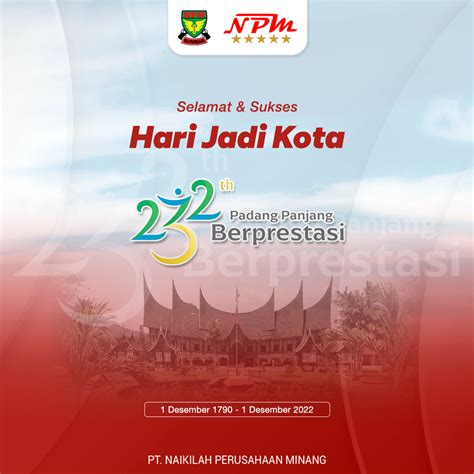 Selamat Hari Jadi Kota Padang Panjang Ke 232