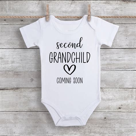 Baby Announcement Onesie® to Grandparents, Second Grandbaby Pregnancy ...