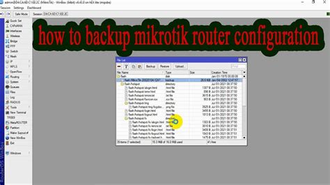 How To Backup Mikrotik Router Configuration YouTube