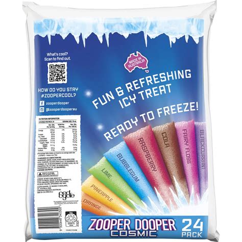 Zooper Dooper 8 Cosmic Flavours 24 Pack Woolworths