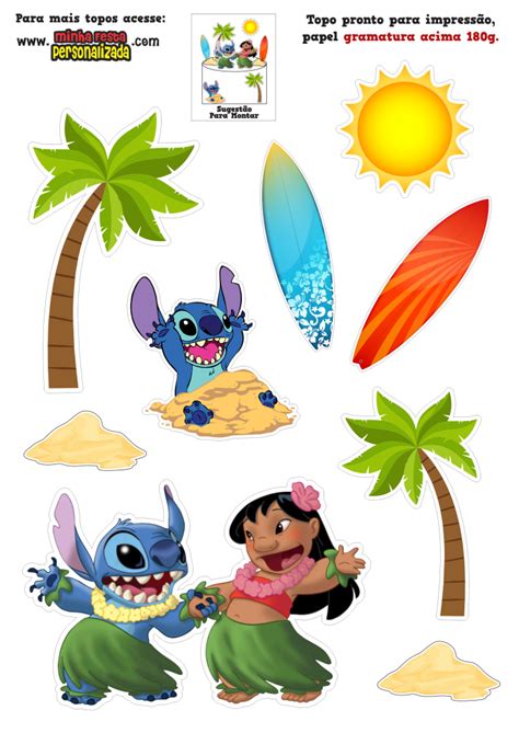 Topo De Bolo Lilo E Stitch