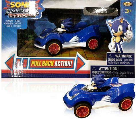 Buy Sonic The Hedgehog Racing Pull Back Race Action Car Figure Gift Toy ...