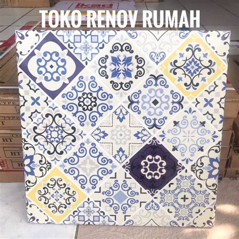 Jual Keramik Lantai 40x40 Moti Batik Glossy Keramik Dinding Dapur