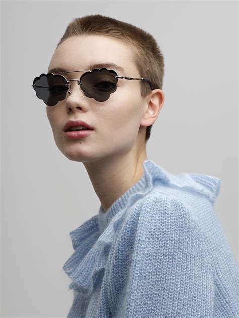 Miu Miu Cloud Metal Sunglasses In Black Lyst