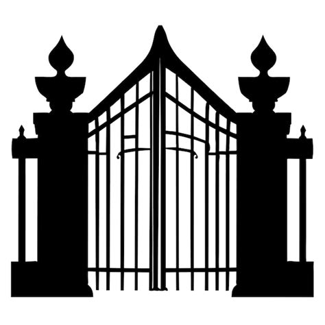 Premium Vector Fence Gate Vector Illustration