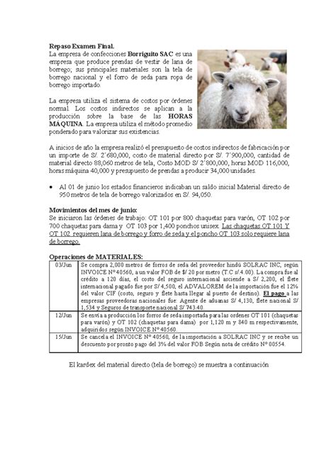 Caso Repaso Examen Final Repaso Examen Final La Empresa De