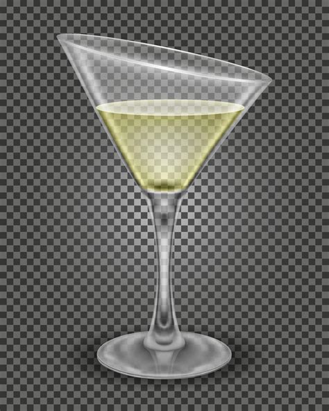 Martini Cocktail Alcoholic Drink Glass Vector Illustration Isolated On White Background 22738586