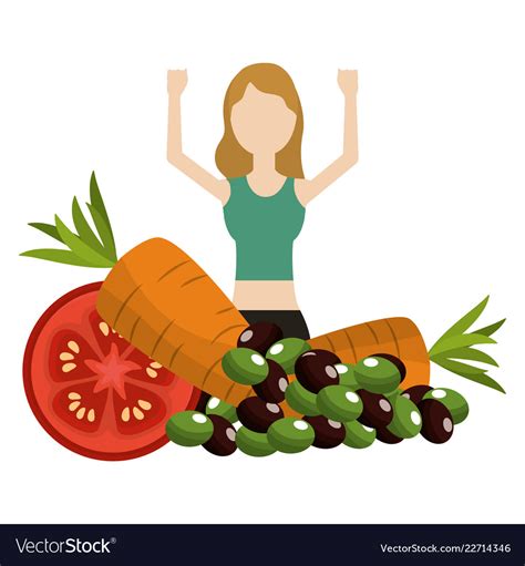 Vegetable Healthy Diet Royalty Free Vector Image