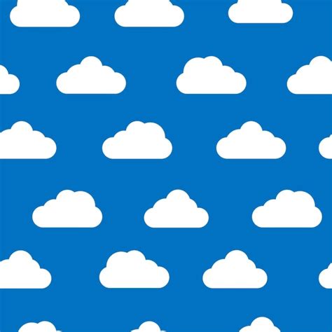 Premium Vector Seamless Pattern With Clouds Vector Illustration