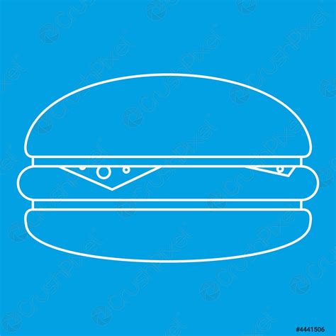 Burger icon outline - stock vector 4441506 | Crushpixel