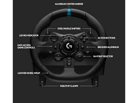 Logitech G923 Driving Force Racing PS4 PS5 PC Ratt Og Pedaler