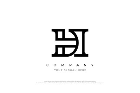 Premium Vector Initial Letter Hd Or Dh Logo Design