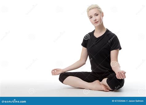 Yoga On The Floor Stock Photo Image Of Athletic Sportswear 67232666