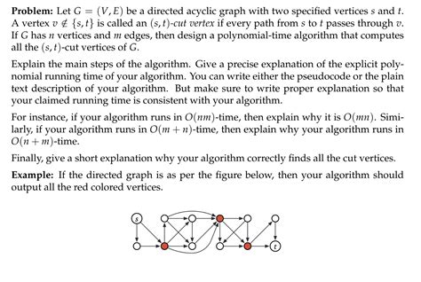 Solved Problem Let G V E Be A Directed Acyclic Graph Chegg