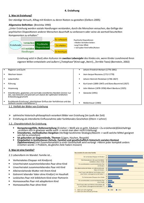4 Erziehung Vorlesungsnotizen 4 4 Erziehung 1 Was Ist Erziehung