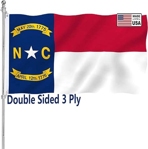 North Carolina State Flag 3x5 Double Sided Outdoor Nc