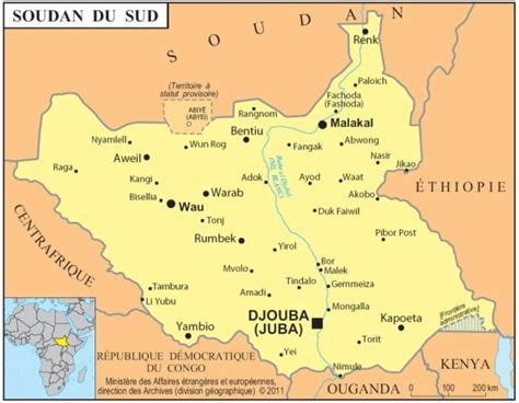 Carte Du Soudan Du Sud Plusieurs Cartes Du Pays En Afrique