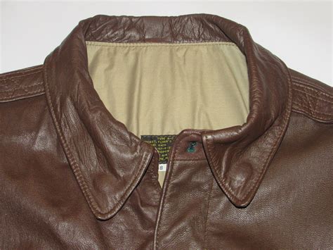 VINTAGE 1990s WWII REPRODUCTION GOATSKIN LEATHER A 2 Gem